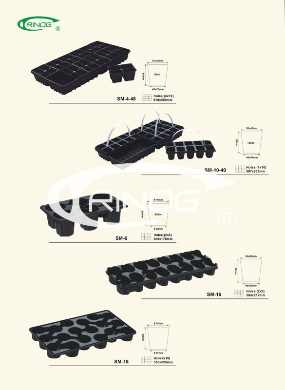 Plastic seedling trays for nursery