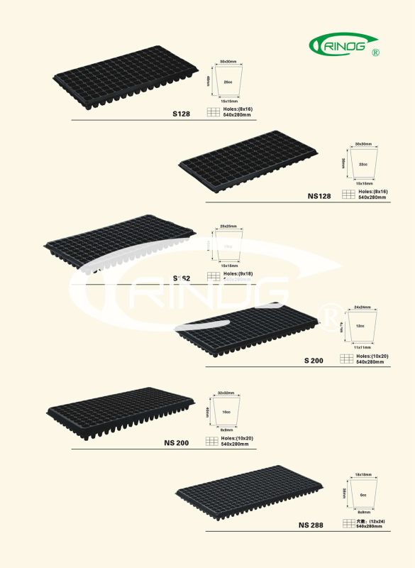 Plastic seedling trays for nursery