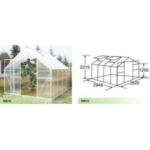 Aluminium Hobby Greenhouse for Garden (W810)