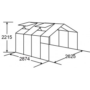 Aluminium&amp;prime; Extension Greenhouse for Any Length (W8&amp;prime; EXT)