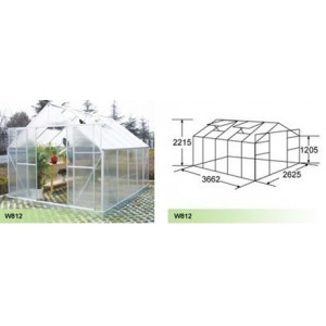 Aluminium Hobby Greenhouse for Garden (W812)