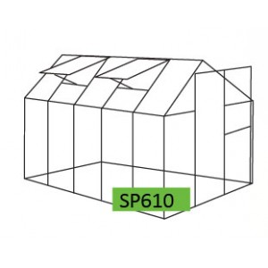 4mm Growell Walk -in Polycarbonate Greenhouses (6&amp;prime; X 10&amp;prime; SP610)