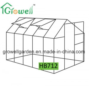 2.1m*3.5m Polycarbonate and Alu. Frame Hobby Greenhouse (HB712)