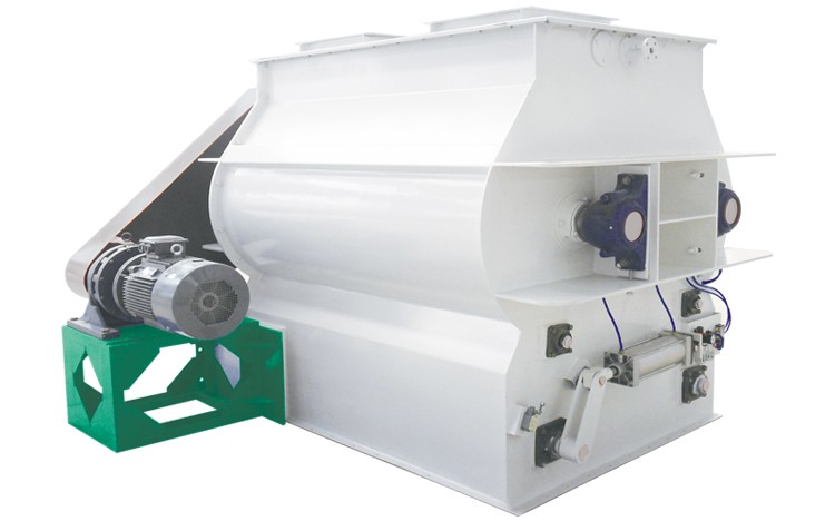 Double Shaft Feed Mixer Machine with Door-Opening Discharging Mechanism