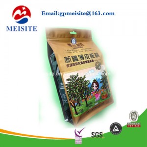 Resealed 8 Sode Seal Ziplock Aluminum Nut Packaging Bag