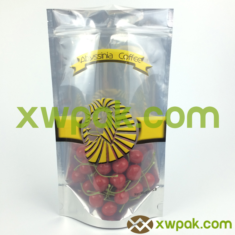 Food Grade Coffee Pouch with Window/ Zipper