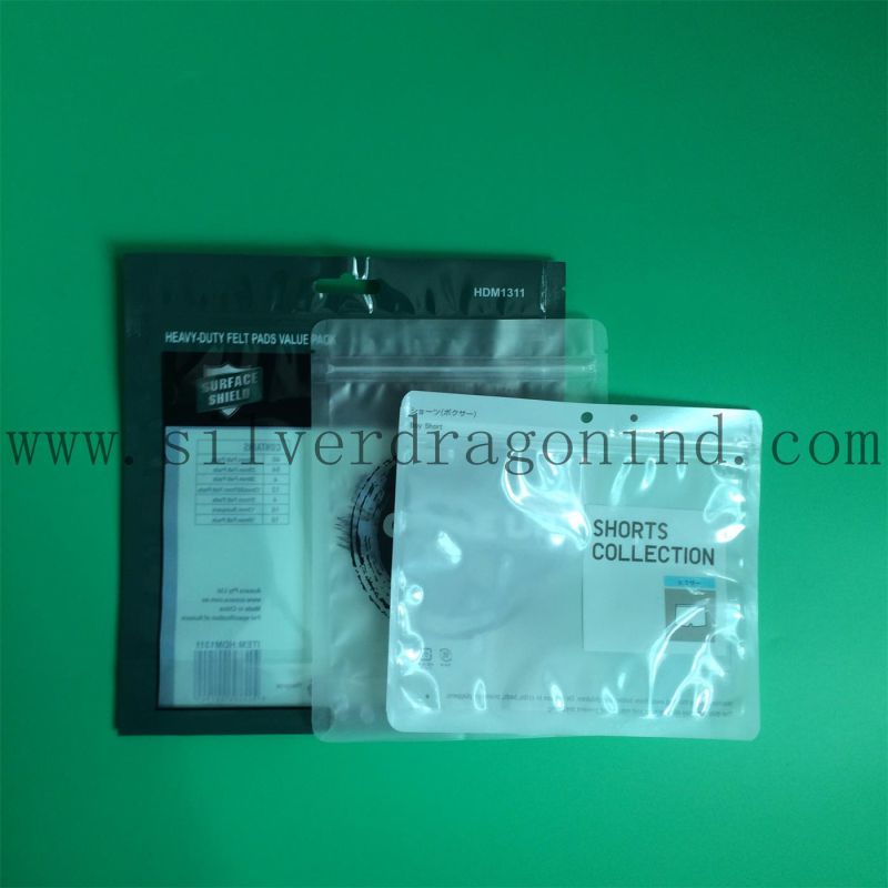 Clear PVC Bag for Shorts Packing with Zipper