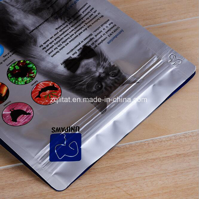 Heavy Duty Quad-Seal Cat Food Packaging Bag with Zipper