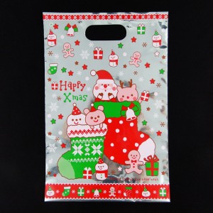Christmas Sealing Plastic Bag Candy Cooike Packing Gift Bag