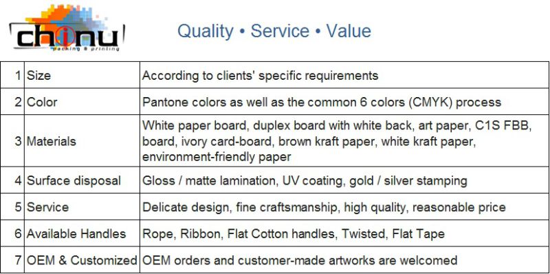 Custom Printed Gift Paper Kraft Bag (220004)