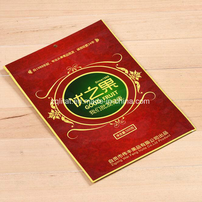 Flexible Stand up Plastic Packaging Fruit Bag with Zipper