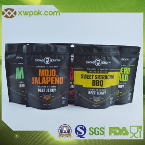 Customized Beef Jerky Packaging Bags with Zipper Top