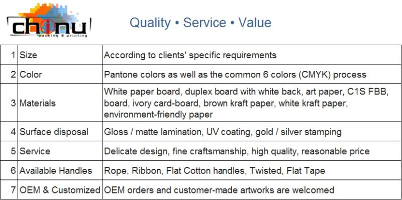 Art Paper / White Paper 4 Color Printed Bag (2240)