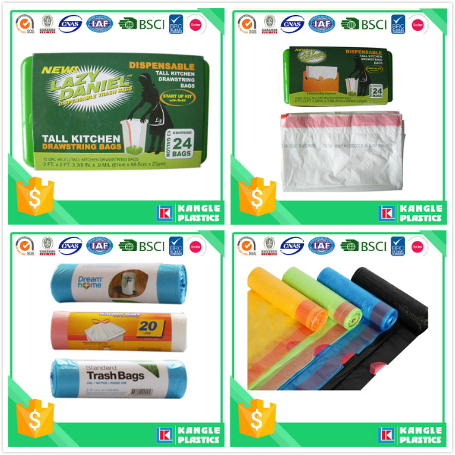 Hot Sale Disposable Drawstring Kitchen Trash Bags