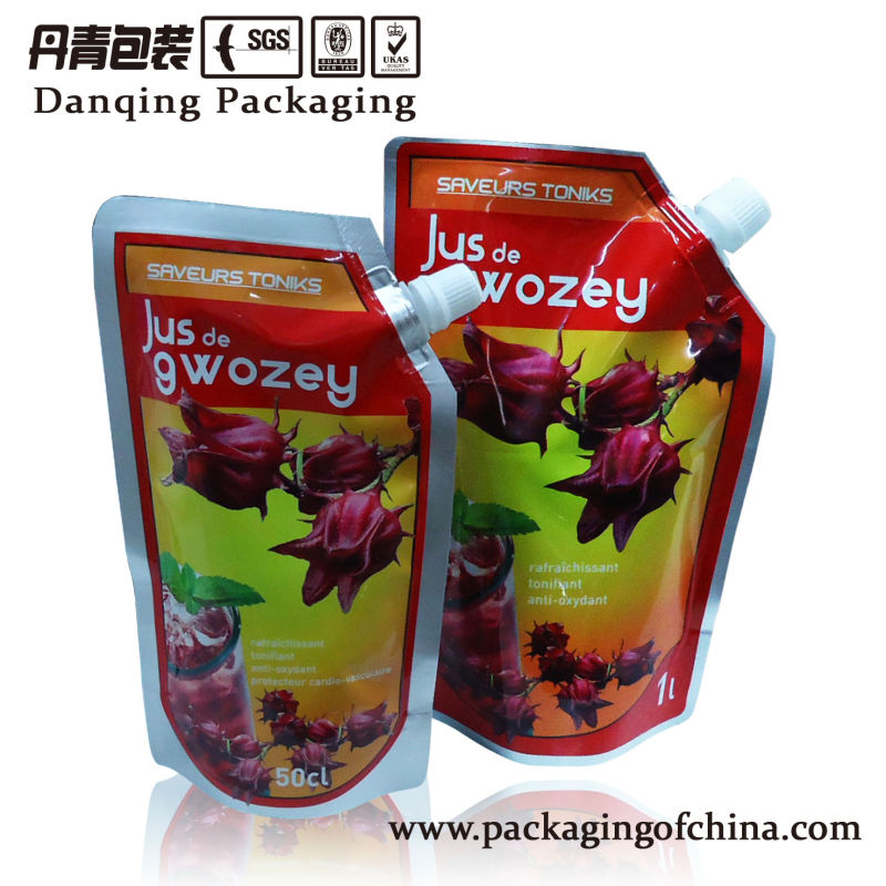 Drink Pouch with Spout Packaging, Soft Packaging, Juice Packaging