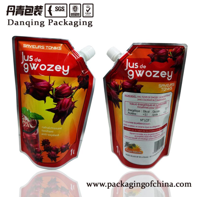 Drink Pouch with Spout Packaging, Soft Packaging, Juice Packaging