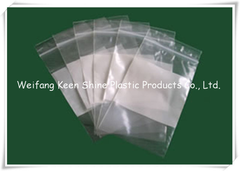 New Style Side Zip Lock 4mil LDPE Bags