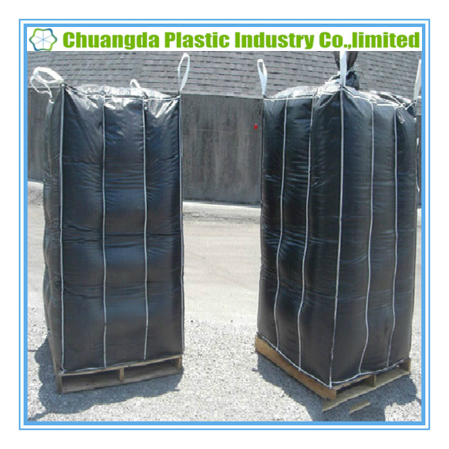 Black FIBC Ton Jumbo Container Big Bag with Baffle Inside