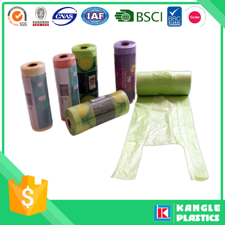 HDPE C Fold Plastic Garbage Bag on Roll