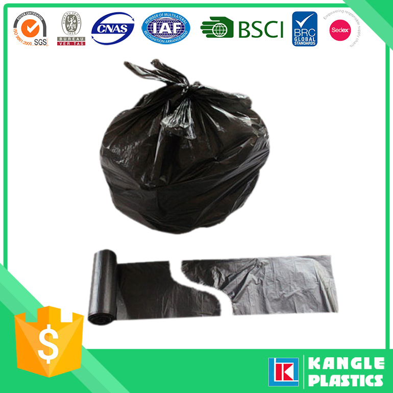 Factory Price Plastic Garbage Bag with Tie Handle