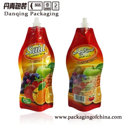 Custom Juice Packaging Cocktail Drink Plastic Bags