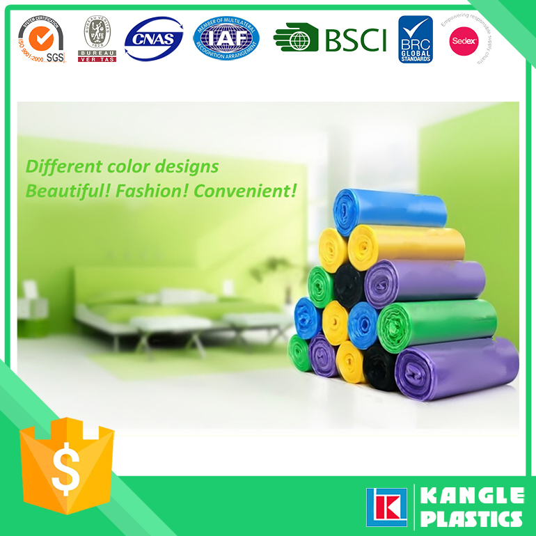 Hot Sale Multi Color Plastic Trash Can Liner Rolls