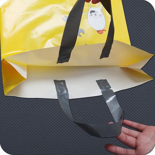 Premium Printed Plastic Shopping Bag with Soft-Loop Handle