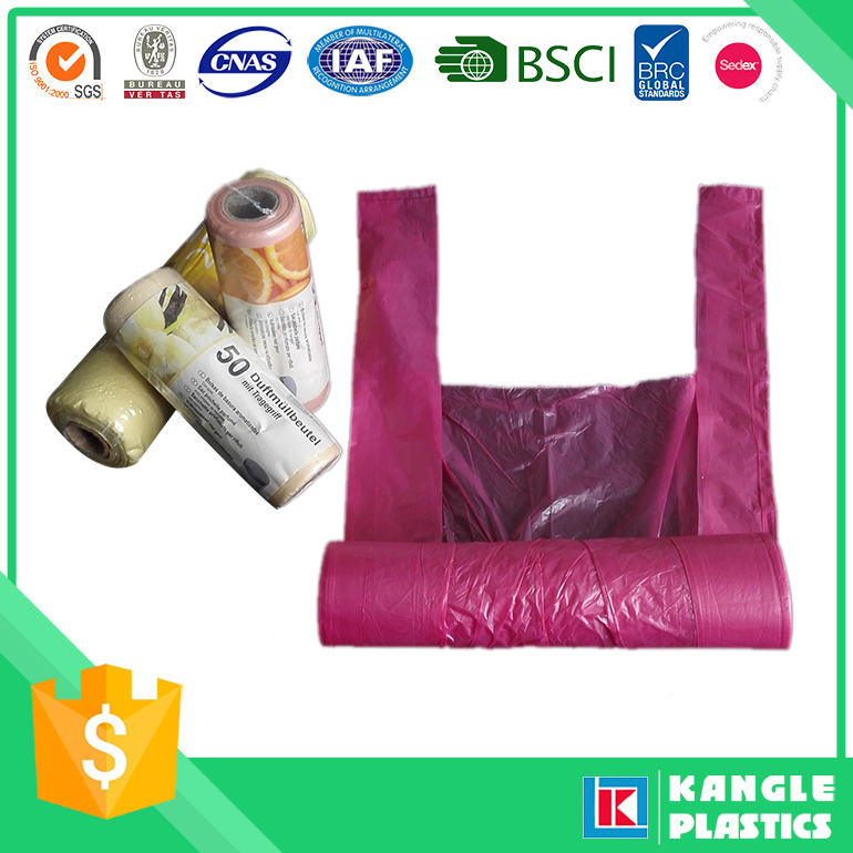 HDPE C Fold Plastic Garbage Bag on Roll