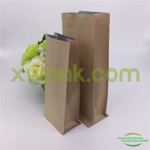 Flat Bottom Kraft Paper Bags for Coffee