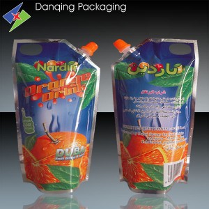 Orange Juice Pouch250ml with Corner Spout