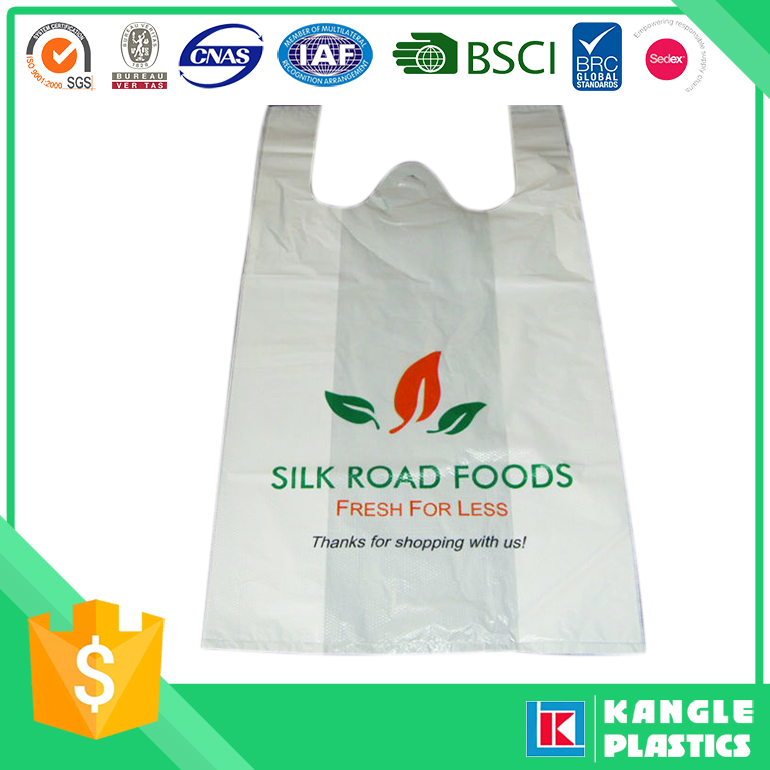 OEM Plastic T Shirt Supermarket Shopping Bag