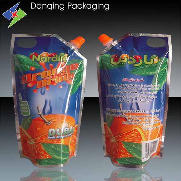 Orange Juice Pouch250ml with Corner Spout