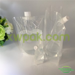 Liquid Stand up Pouch with Corner Spout