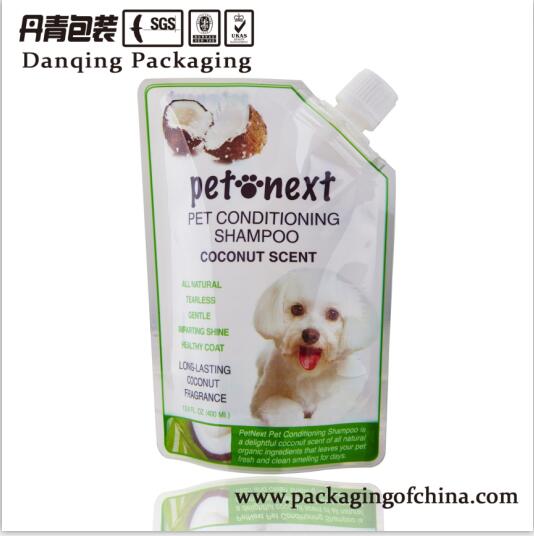 Stand up Pouch with Spout for Pet Shampoo Packaging