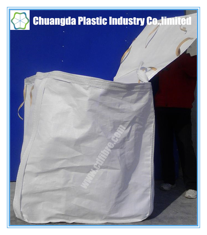 PP Woven FIBC Bulk Bag with Flat Bottom Top Cover