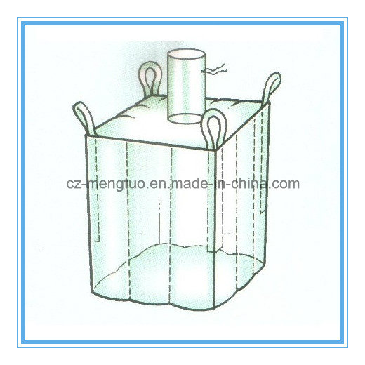 Flat Bottom Polypropylene Big Bag with Fill Top Spout and Baffle Fabric Inside
