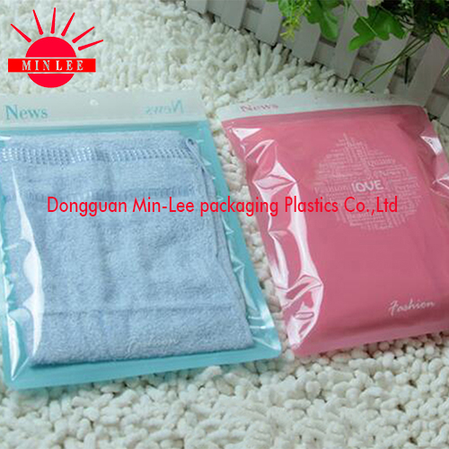 2016 Customized Printed Cloth Socks Ziplock Plastic Resealable Bags for T-Shirt/Underwear/Sock