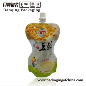 Drink Pouch with Spout Packaging Stand up Pouch for Soymilk