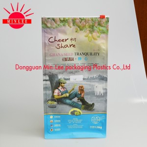 Square Bottom Custom Plastic Food Packaging Bag with Chinese Date
