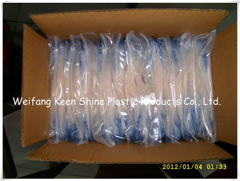 Ziplock Bag with Red/Green/Blue Line on Flap