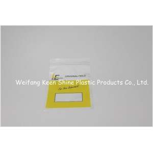 PE White Medical Zipper Bag for Medicine