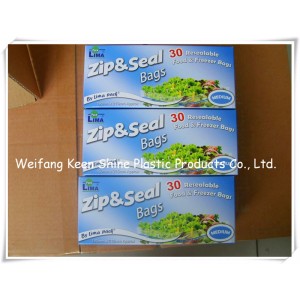 Clear Plastic Zip Lock Plastic Bag with Handle Logo