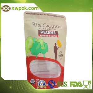 Snack Dry Plastic Food Packaging with Zipper Top