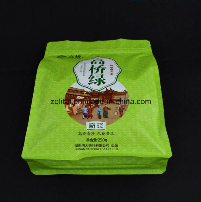 Flat Bottom Stand up Pouch Aluminum Foil Zip Lock Coffee Bag/ Customzied Design Laminated Stand up Pouch Food Plastic Bag