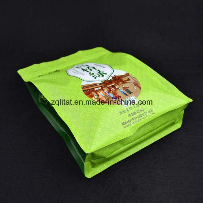 Flat Bottom Stand up Pouch Aluminum Foil Zip Lock Coffee Bag/ Customzied Design Laminated Stand up Pouch Food Plastic Bag