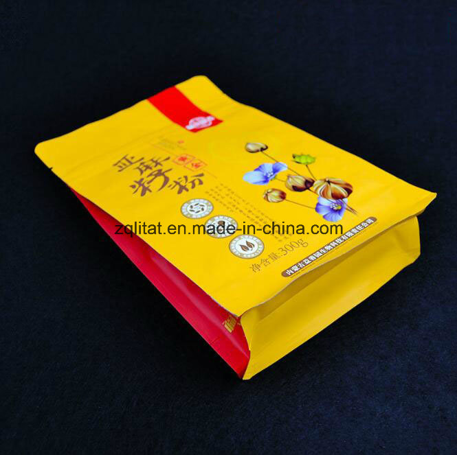 Flat Bottom Stand up Pouch Aluminum Foil Zip Lock Coffee Bag/ Customzied Design Laminated Upright Food Plastic Bag