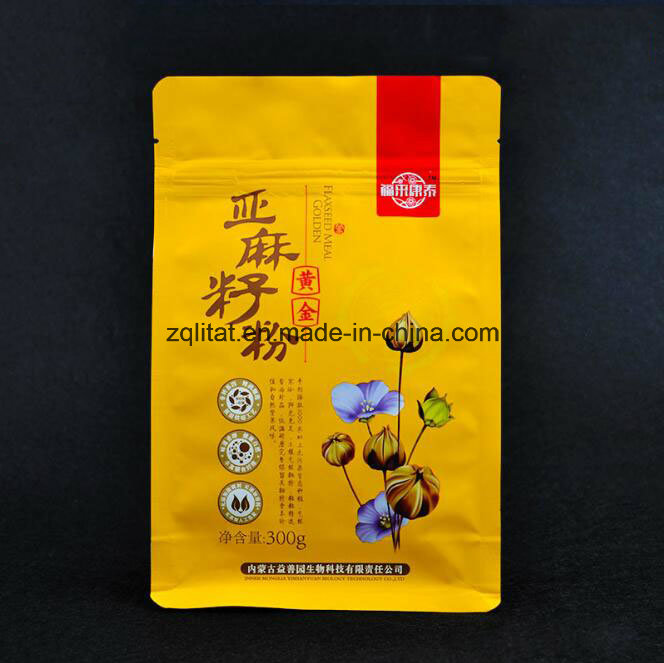 Flat Bottom Stand up Pouch Aluminum Foil Zip Lock Coffee Bag/ Customzied Design Laminated Upright Food Plastic Bag