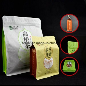 Flat Bottom Stand up Pouch Aluminum Foil Zip Lock Coffee Bag/ Customzied Design Laminated Stand up Pouch Food Plastic Bag