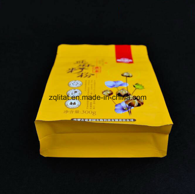 Flat Bottom Stand up Pouch Aluminum Foil Zip Lock Coffee Bag/ Customzied Design Laminated Upright Food Plastic Bag