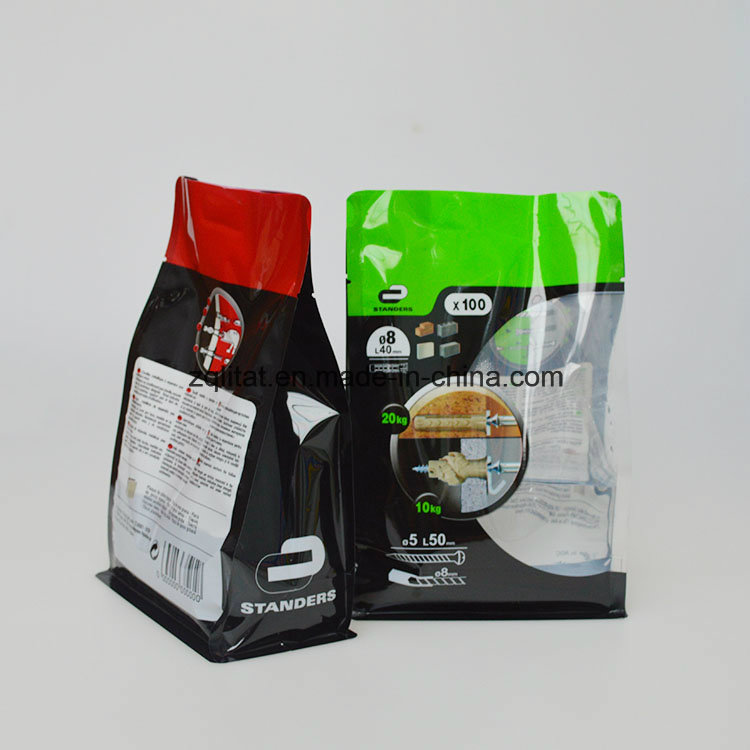 Custom Flat Square Bottom Gusset Bag, Flat Bottom Stand up Pouches, Food Grade Pouch